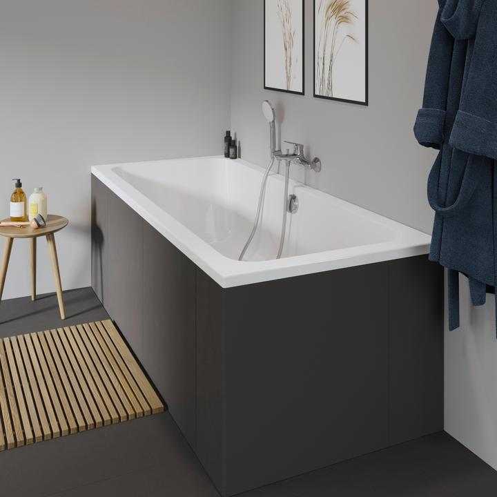 Actual product image Duravit Rectangular bath D-Code 80 x 180 cm white smooth 7001010000000 (150 l, 180 cm, 80 cm)
