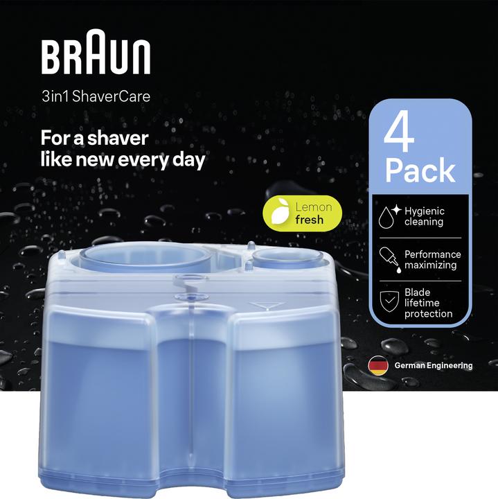Actual product image Braun CCR 4 Cartridge Renew and care & 3in1 Shaver Care (4 x)
