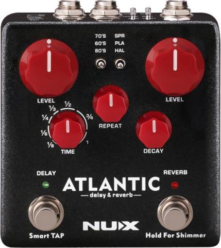 Actual product image NUX NDR-5 Atlantic delay and reverb pedal with guitar cable (Guitar)