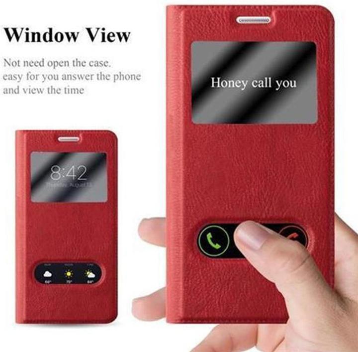 Actual product image Cadorabo Book with View double window cover (Samsung Galaxy A5 (2016))