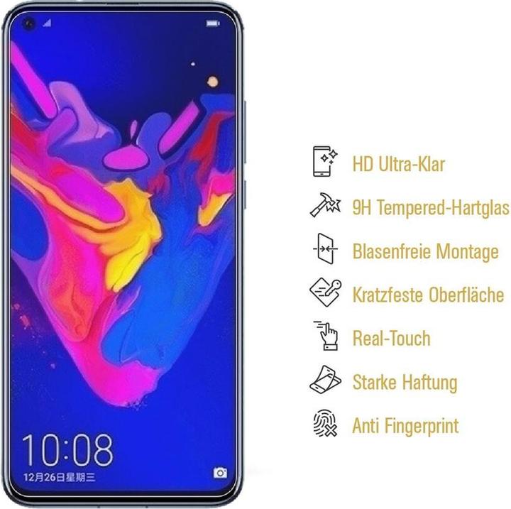 Actual product image Protectorking 3x real tempered 9H armoured glass 3D CLEAR (3 Piece, Honor View 20)