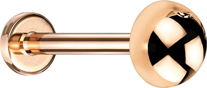 Star Piercing Micro Labret Innengewinde rosegold Kuppel (ohne Messing, Titan G23)