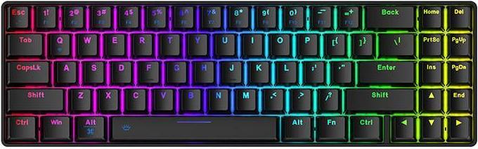 Dareu Wireless mechanical keyboard EK871 Bluetooth + 2.4G RGB (black) (US, Wireless)