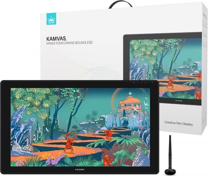 Immagine prodotto Huion Kamvas 24 Tavoletta grafica 5080 lpi 526 85 x 296 35 mm USB-C Nero (23.80", 5080 lpi)