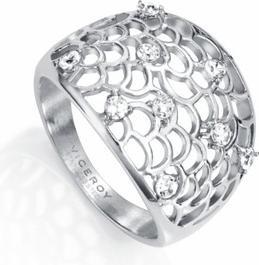 Viceroy Glitzernder Stahlring mit schicken Zirkonen 75040A0 Kreislauf 56 mm (56)