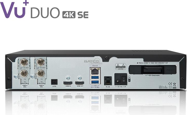 Produktbild Vu+ Duo 4K SE BT (4 GB, 2x DVB-S2X, CI-Schacht)