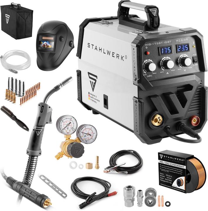 Actual product image Stahlwerk Inert gas welding machine MIG MAG 175 ST IGBT fully equipped 175 amps