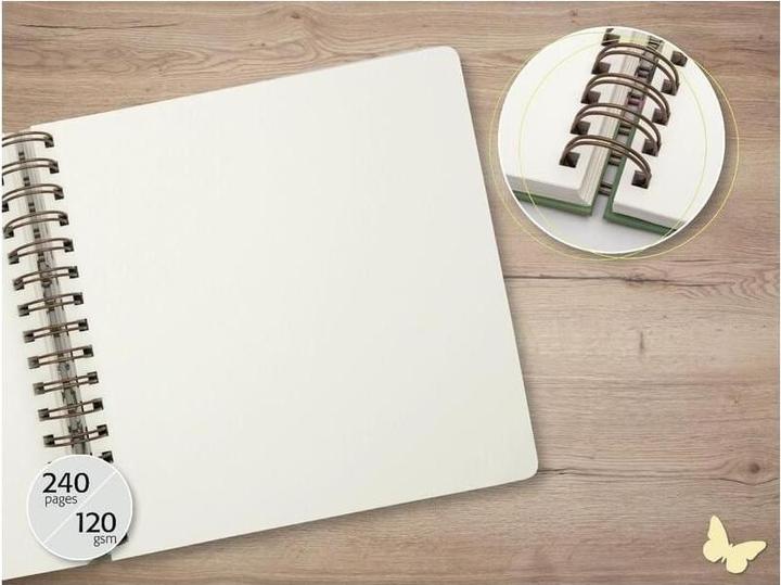 Produktbild Jolie JQ100 Spiral-Notizbuch, Golden Rain, ca. A5 quadratisch, blanko (Blanko, Harter Einband)