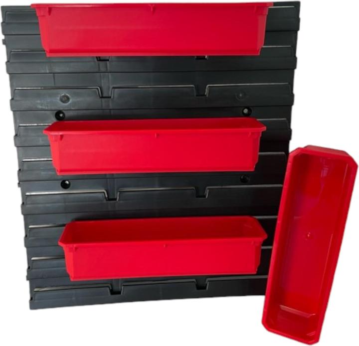 Produktbild Qbrick System Container Set Nr. 4 Werkstattwand 39 x 35 cm mit 4 Behältern für PRO Organizer 100