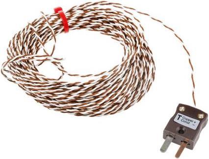 Image du produit Rs Pro Type T IEC 1/0.2mm Thermocouple+Plug 10m