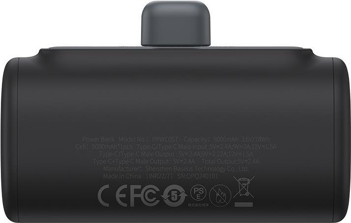 Produktbild Baseus Compact Series Fast Charging USB-C Powerbank 20W (5000 mAh, 20 W, 18 Wh)