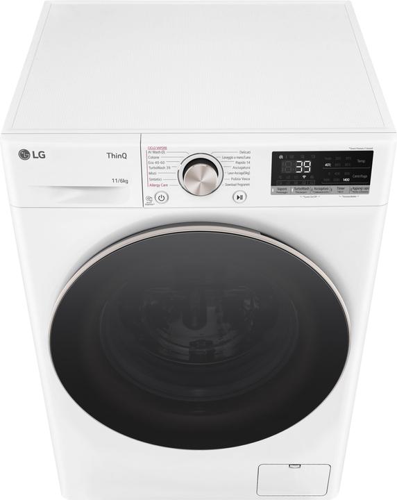 Actual product image LG D4R7011TSWG Washer-dryer Free installation Front loading Black, White D