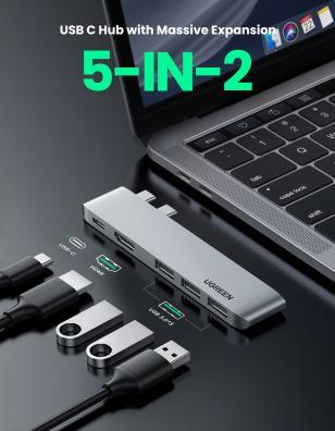 Immagine prodotto Ugreen 5 in 2 -C Hub (USB-C, 5 Porti)