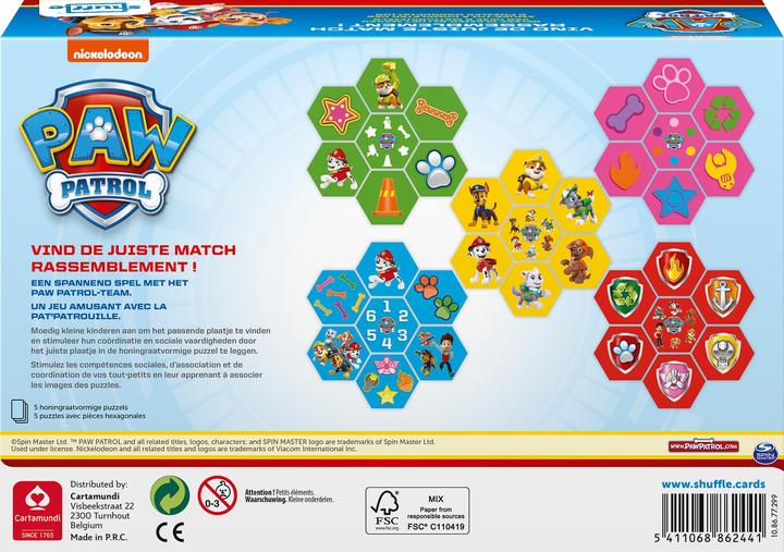 Produktbild Cartamundi Gra Shuffle Let's Match Psi Patrol (EU) (Polnisch)