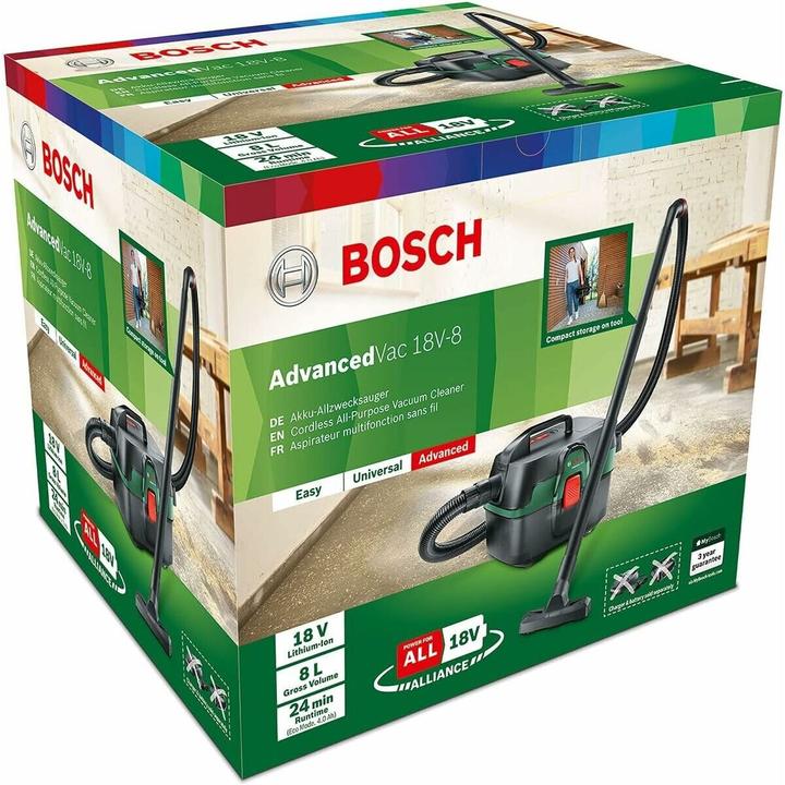 Actual product image Bosch Home & Garden AdvancedVac 18V-8 (Wet dry vacuum cleaner)