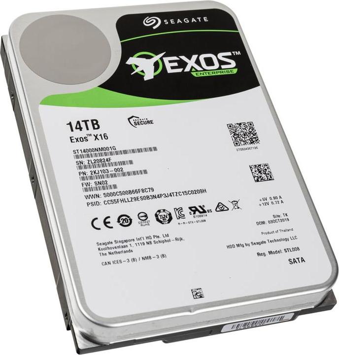 Productafbeelding Seagate Exos X16 (14 TB, 3.5", CMR)
