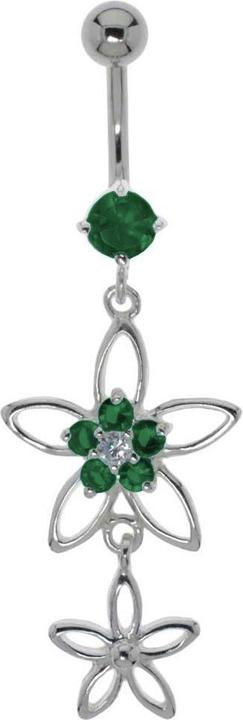 Image du produit Bijouteria Piercing nombril (Acier chirurgical 316L, Argent 925, Zircone)