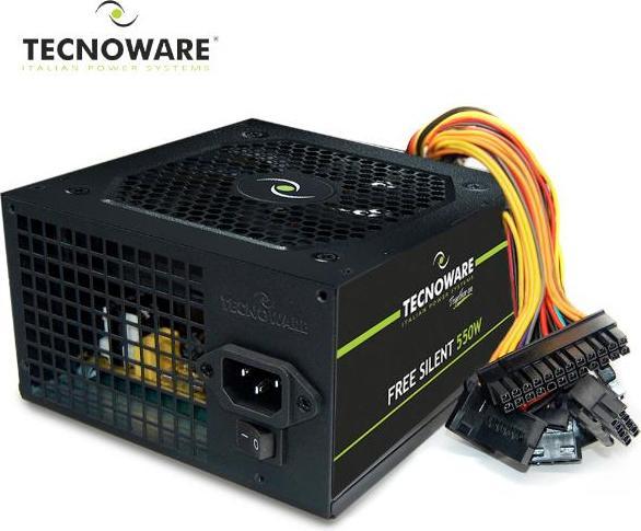 Produktbild Tecnoware ALIMENTATORE 550W 12CM FREE SILENT 2*SATA 2*MOLEX TOGHETER ON (550 W)