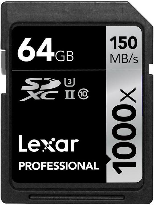 Lexar SDXC 1000x Professional UHS-II (64 GB, SDXC, U3, UHS-II)