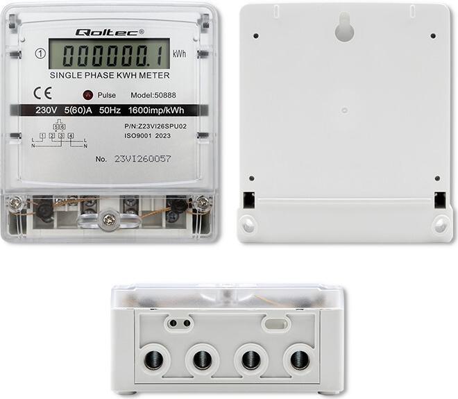 Produktbild Qoltec Jednofazowy elektroniczny licznik | miernik zużycia energii | 230V | LDC