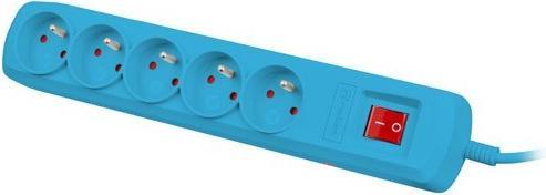 Actual product image Genesis NATEC Bercy 400 1.5m surge protector 5x French sockets blue (5 x, CEE 7/3, 1.50 m)