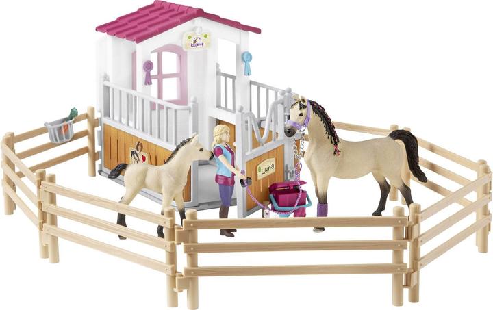 Produktbild Schleich Pferdebox mit arabischen Pferde und Begleiter
