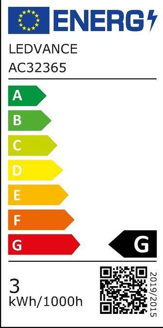 Energie-Label Osram Led Star Décor Classic A (E27, 2.50 W, 160 lm, 1 x, G)