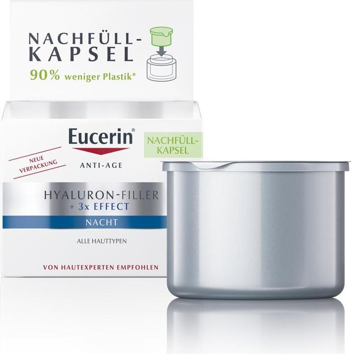 Eucerin HYALURON-FILLER + 3x EFFECT Nacht Nachfüllkapsel (50 ml, Nachtcreme)