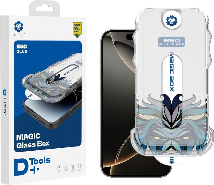 Actual product image Lito Armoured glass incl. installation tool (1 Piece, Apple iPhone 16 Pro Max)