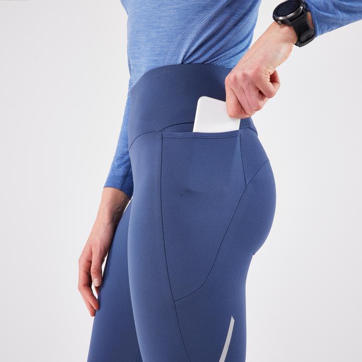 Produktbild Kiprun Lauftights lang Damen - Run 500 Warm blau (W26/L30)
