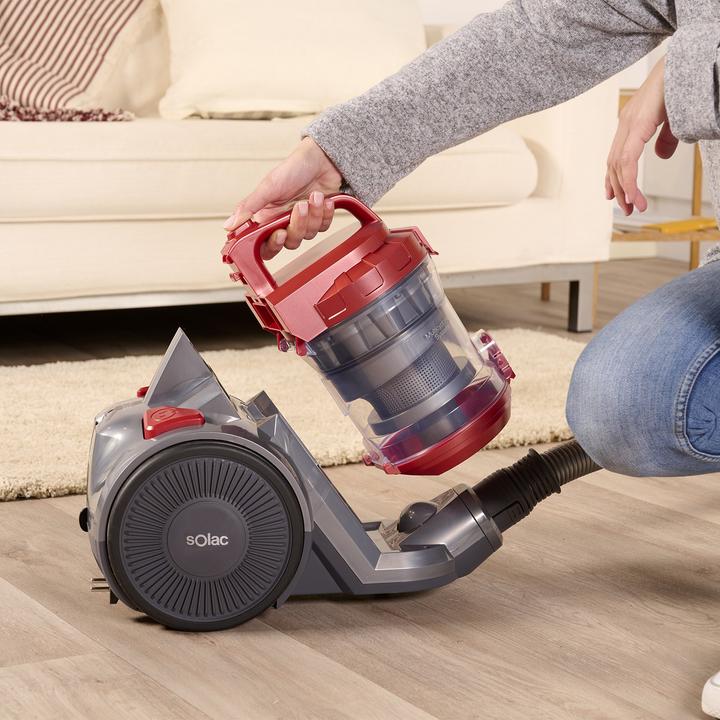 Actual product image Solac More Brave, 800 W, Cylinder vacuum, Dry, Bagless, HEPA, Multi cyclonic