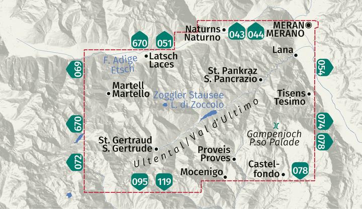 Produktbild Wanderkarte 052 Ultental / Val d'Ultimo 1:25.000