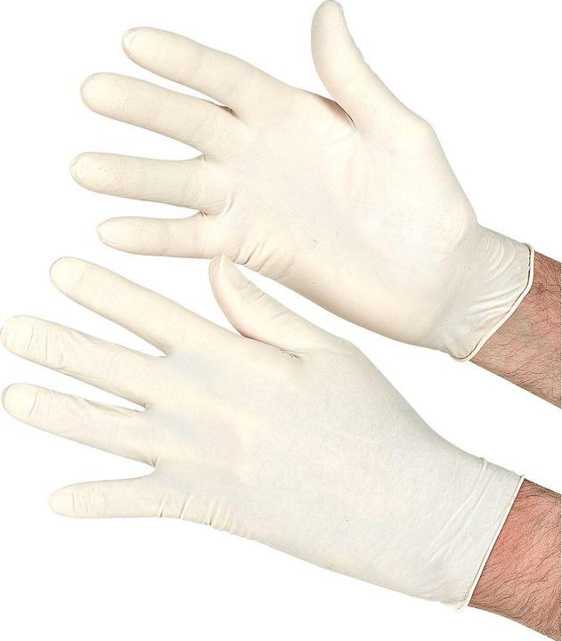 Produktbild Stronghand Einweghandschuhe Male Grösse L (9) hellbeige Latex EN 420 PSA-Kategorie I (9)