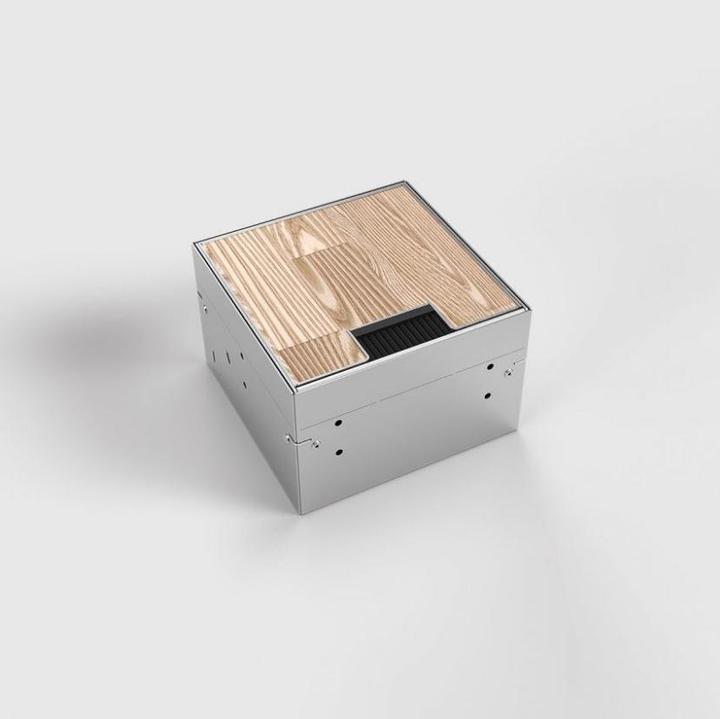 Actual product image Bodensteckdosen Systemtechnik Floor socket outlet 8902BB 2x 8902BB-1-0 Schuko, assignable 8902BB-1-0
