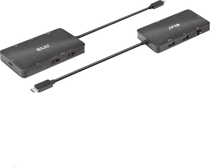 Productafbeelding Club 3D Club3D USB 7-in-1 Hub USB-C > 2xDP/2xUSB/2xUSB-C (USB-C, 7 Havens)