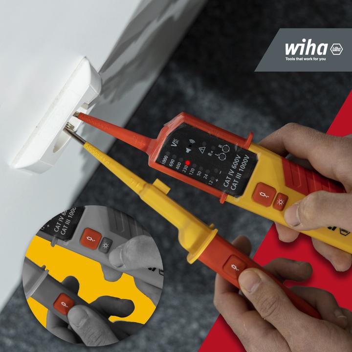 Actual product image Wiha Voltage and continuity tester (CAT IV 600V, CAT III)