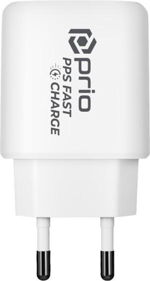 Produktbild prio Fast Charge Wall Charger 25W PD PPS (USB C)+QC 3.0 (USB A) white (25 W)