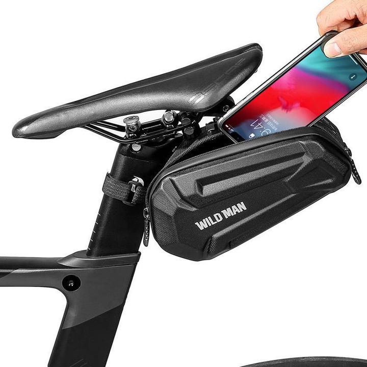 Immagine prodotto Wildman Bicycle accessory traveling bag under bike saddle with zipper 1,2L XT7 black (1.20 l, Borsa portapacchi)