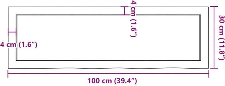 Actual product image VidaXL Emerald (100 x 30 x 4 cm)