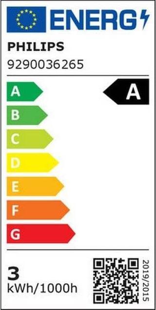 Etichetta energetica Philips LED classico (E27, 2.30 W, 485 lm, 1 x, A)