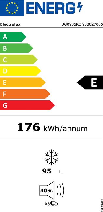 Energie-Label Electrolux UG0985RE (Einbau, 95 l)