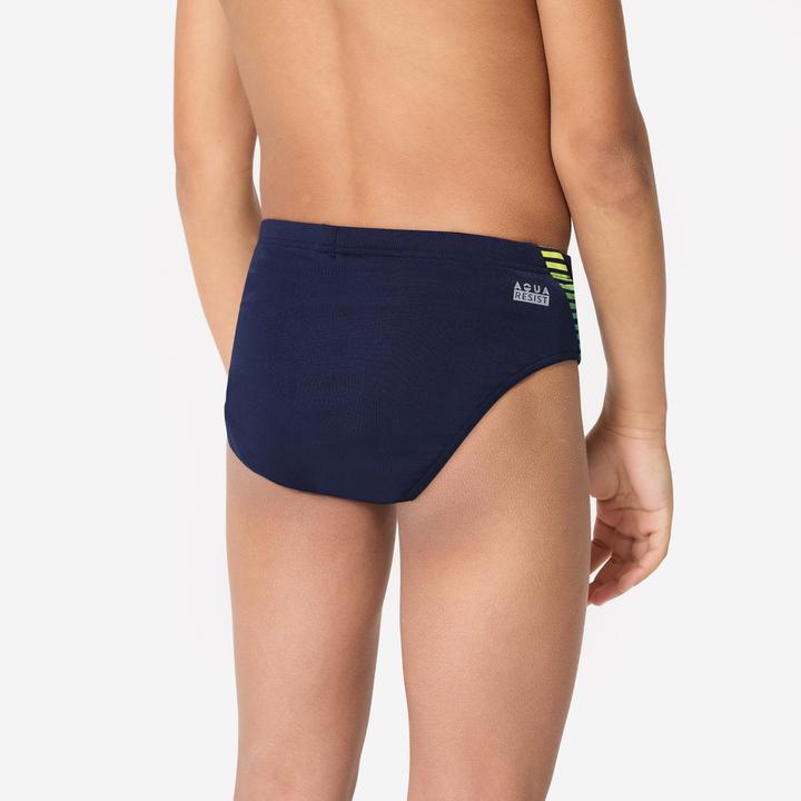 Produktbild Nabaiji Badehose Slip Jungen - 900 Yoke blau/gelb (8, 9, 10)