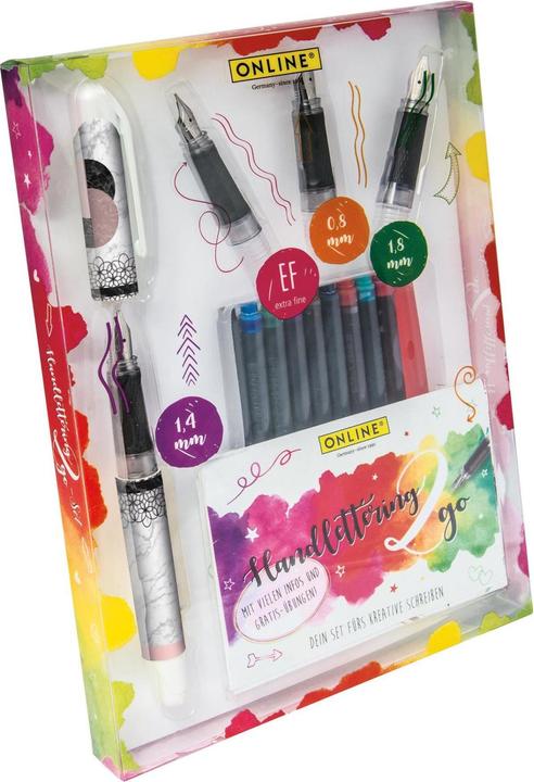 Immagine prodotto Online Set di scrittura a mano in marmo morbido (Multicolore, 1 x)