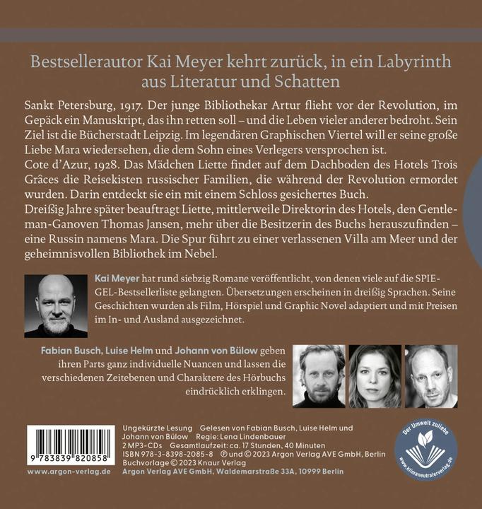 Produktbild Die Bibliothek im Nebel (Fabian Busch, Luisa Helm, Johann von Bülow, Kai Meyer, Deutsch)