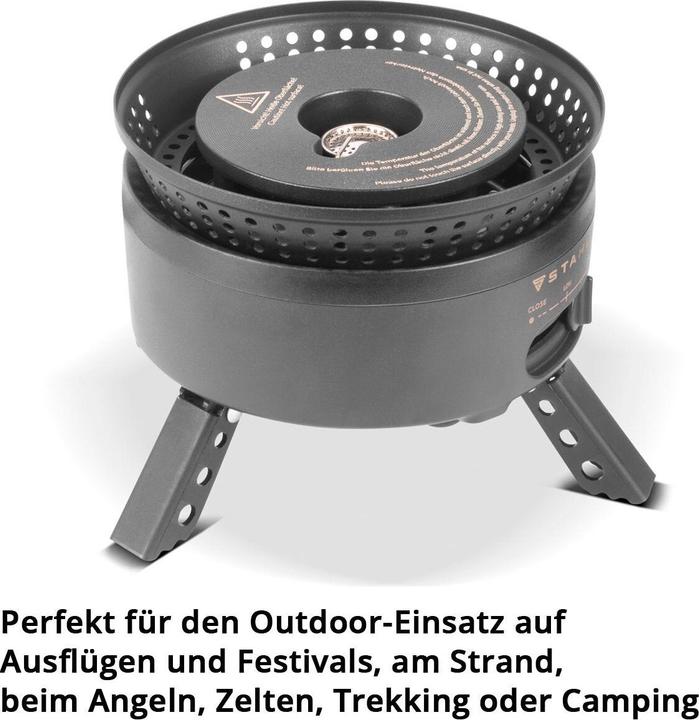 Actual product image Stahlwerk Camping cooker 2 in1 electric cooker Gas cooker Outdoor camping cooking set