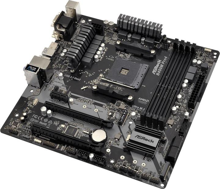 Productafbeelding AsRock B450M Pro4 (AM4, AMD B450, mATX)