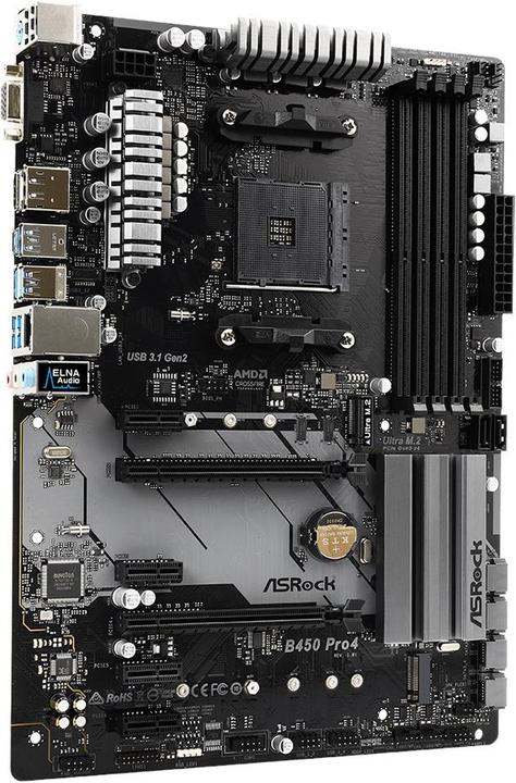 Produktbild AsRock B450 Pro4 (AM4, AMD B450, ATX)