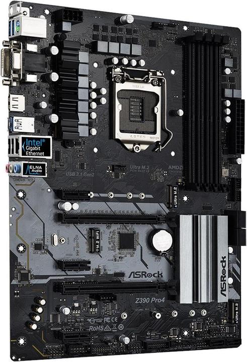 Image du produit AsRock Z390 Pro4 (LGA 1151, Intel Z390, ATX)