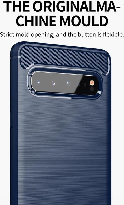 Immagine prodotto Cadorabo TPU Ultra sottile in acciaio inossidabile al carbonio Combi Cover (Samsung Galaxy S10 5G)