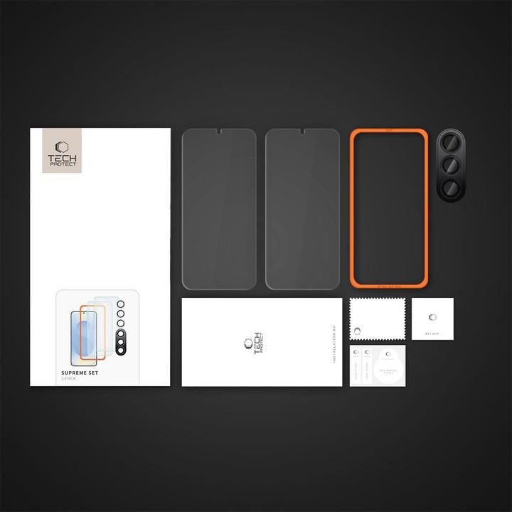 Produktbild Tech-Protect Supreme Set for Samsung Galaxy S25+ 2x tempered glass for display / tempered glass for (1 Stück, Samsung Galaxy S25+)